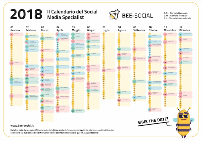 Calendario Social Media eventi